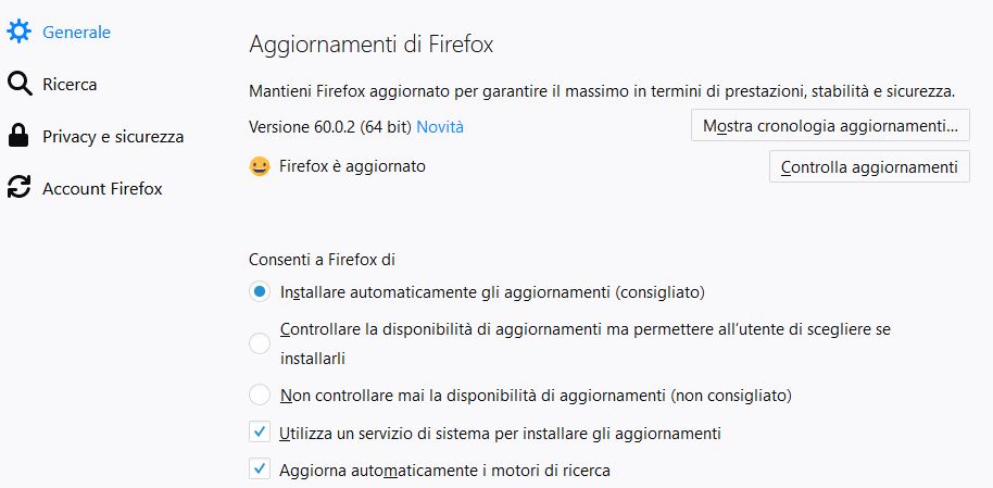 Come aggiornare Firefox