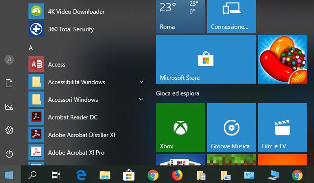 Cambiare sfondo Windows 10