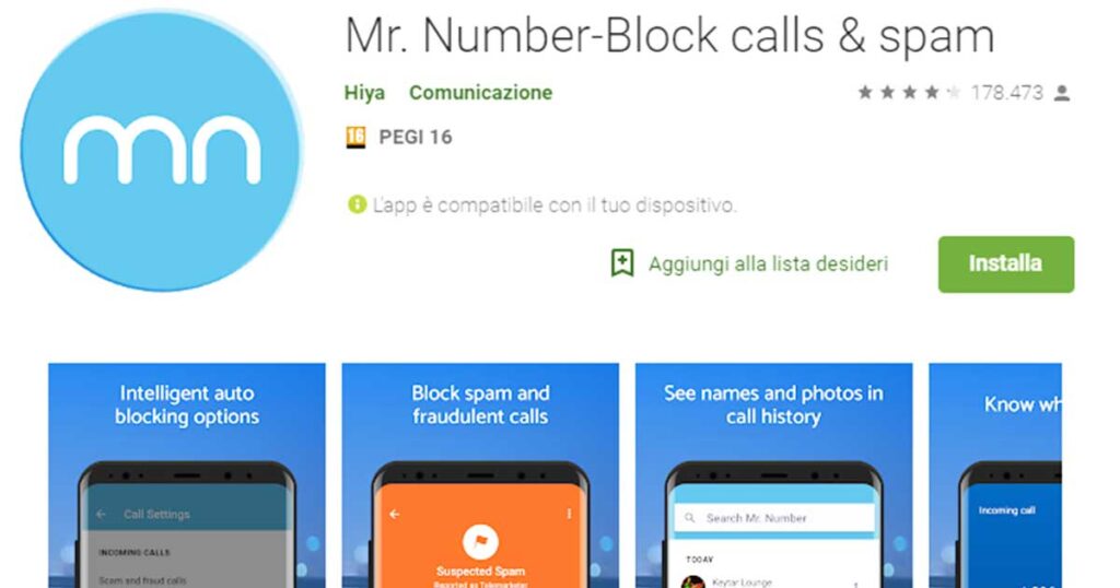 Mr. Number - Blocco chiamate