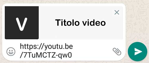 Condivisione video Youtube ad amico su Whatsapp