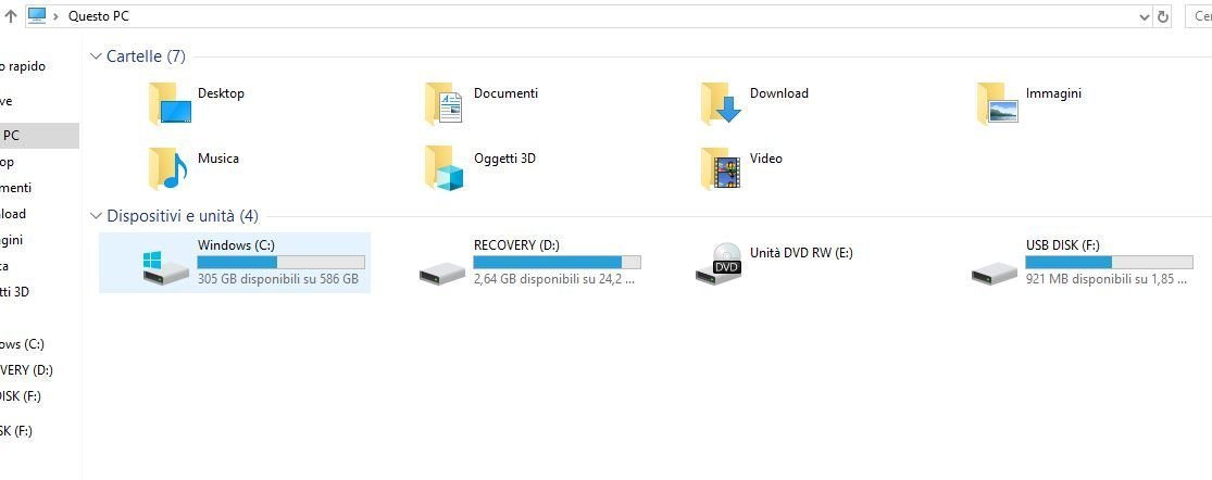 Usare una Chiavetta USB