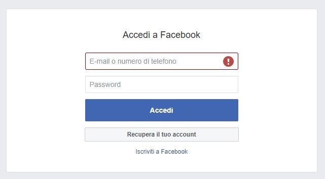 Facebook - Password