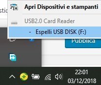 Espellere memoria usb