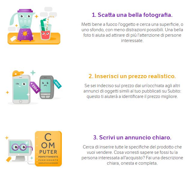 Creare Buon annuncio Subito.it