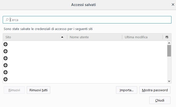 Vedere password in firefox