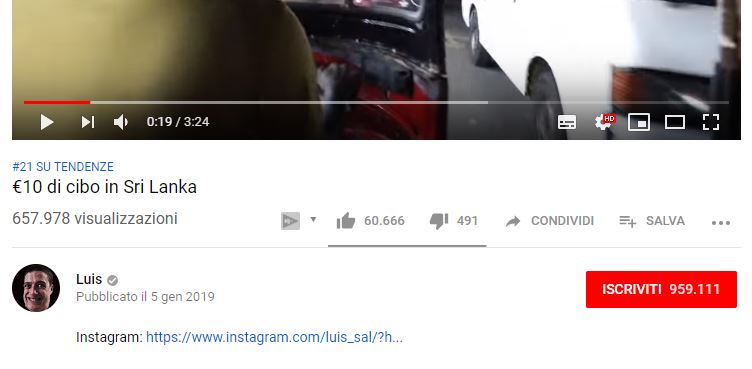 Iscrizione canale Luis - Campanella