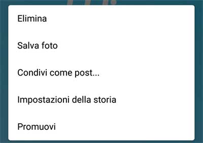 Impostazioni storie