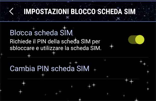 Togliere PIN scheda SIM Android