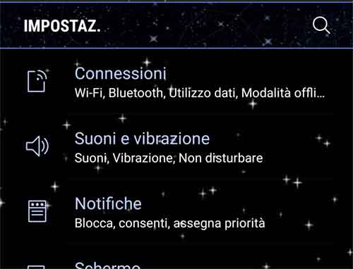 Impostazioni connessioni cellulare