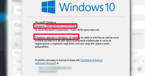 Quale versione precisa windows 10 ho installato