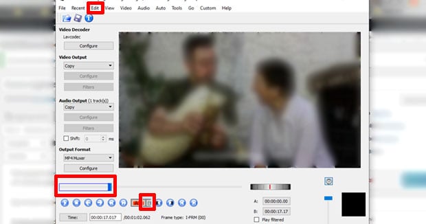 Avidemux - Tagliere un video