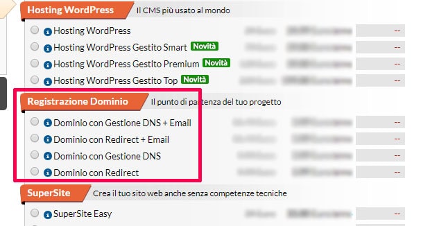 Registrare nome dominio