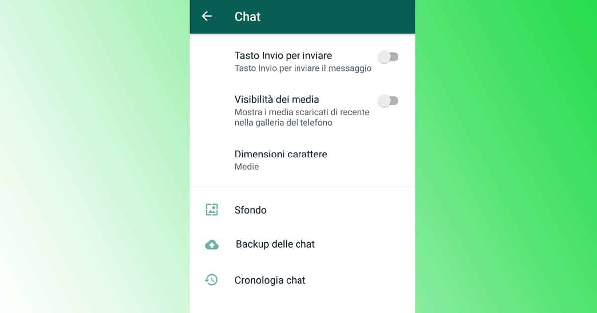 Visibilità media whatsapp