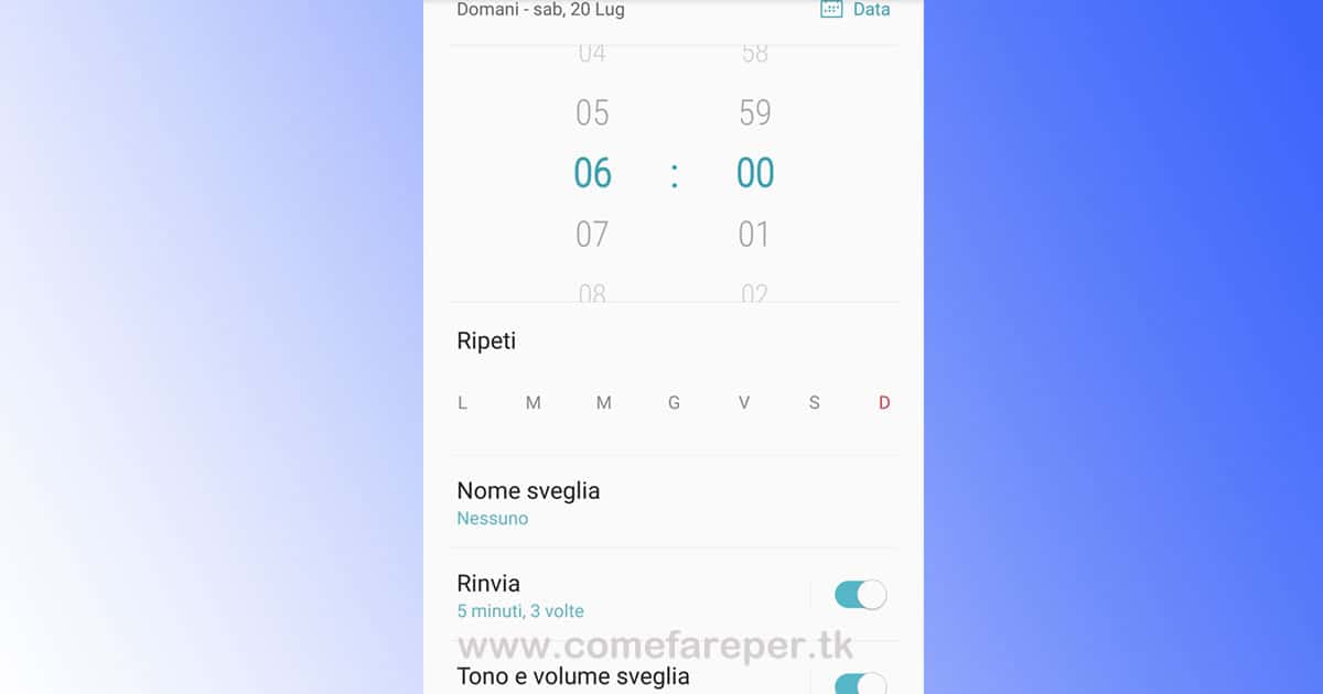 Come impostare la sveglia su Android.