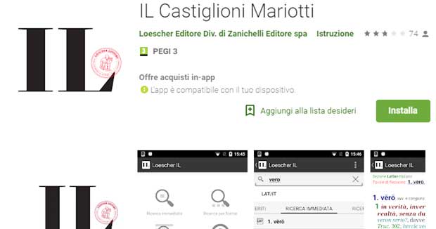 Castiglioni-mariotti - App per traduzione Latino.