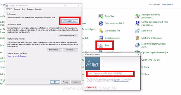 Verificare versione di Java