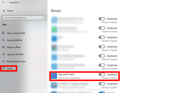 Come cisattivare Microsoft Teams Disattivare Microsoft Teams.