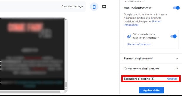 Annunci automatici adsense.
