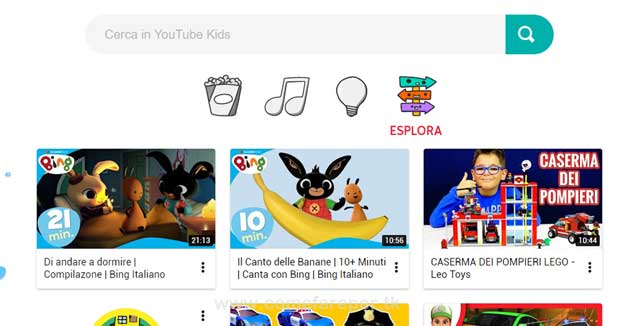 Usare Youtube Kids