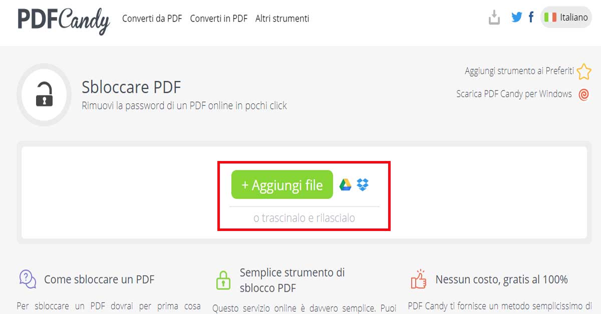 Come eliminare protezione PDF