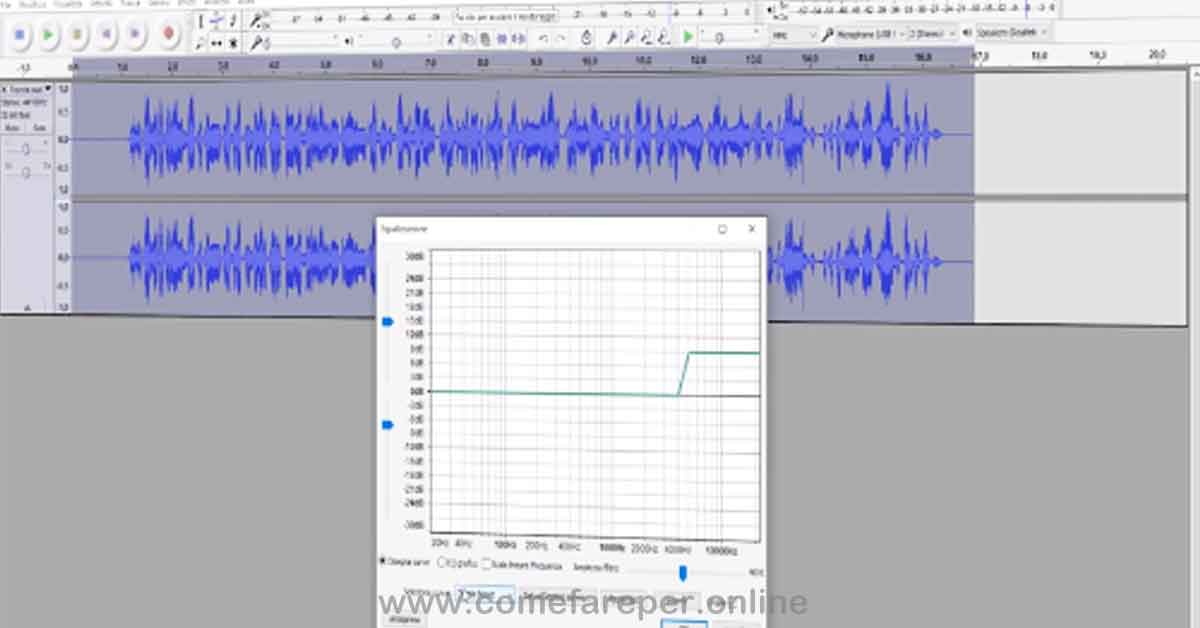 Perfezionare audio dei video con Audacity.