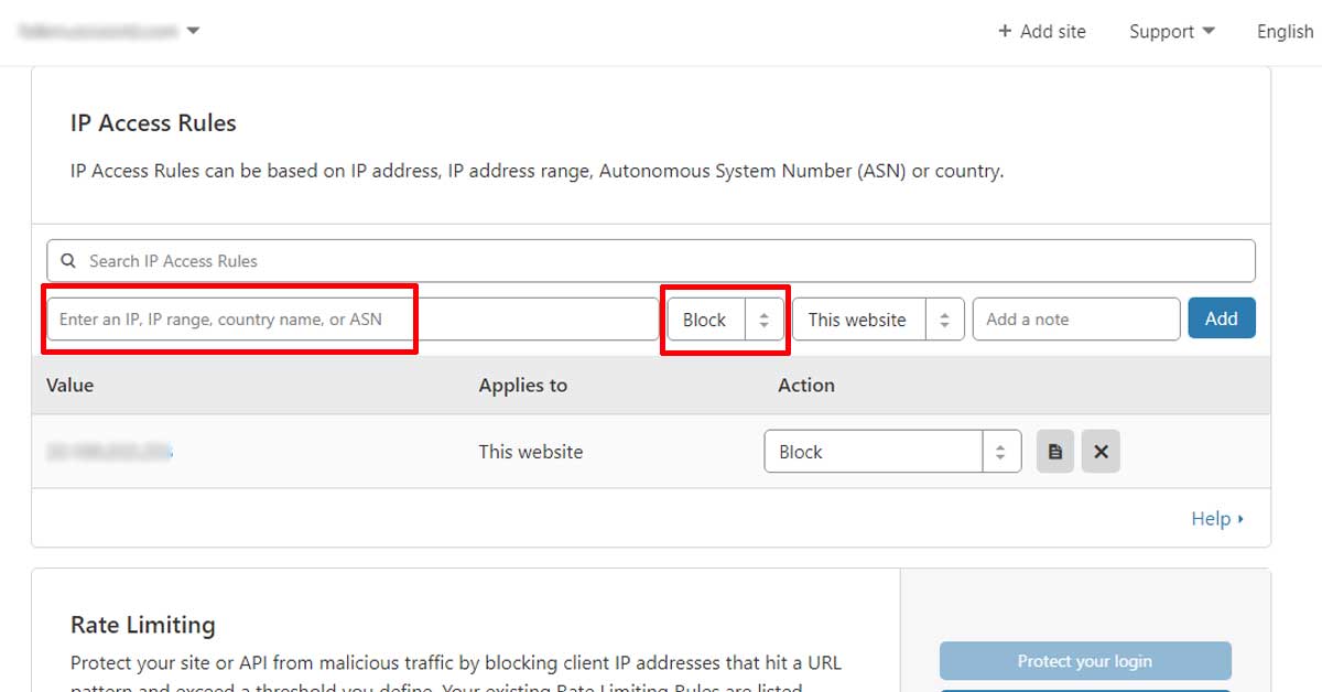 bloccare ip cloudflare