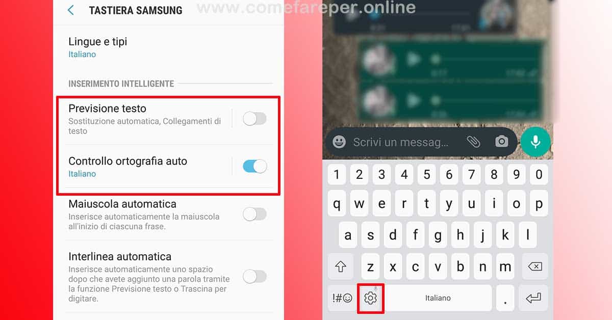 Disattivare T9 Telefono