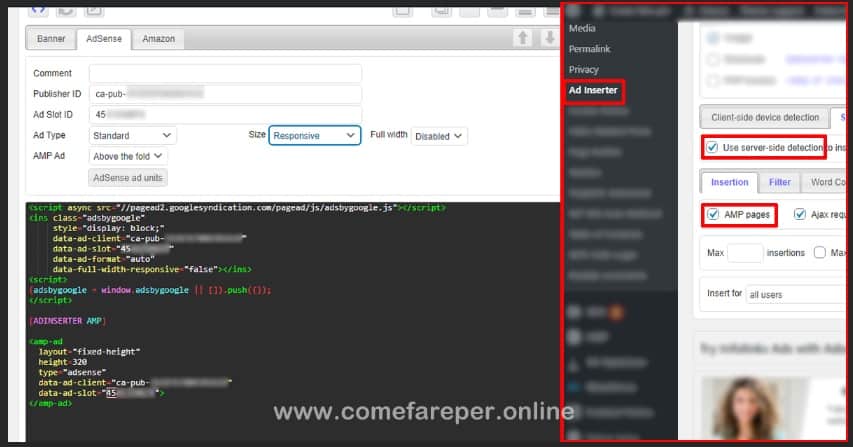 Ad Inserter - AMP pages