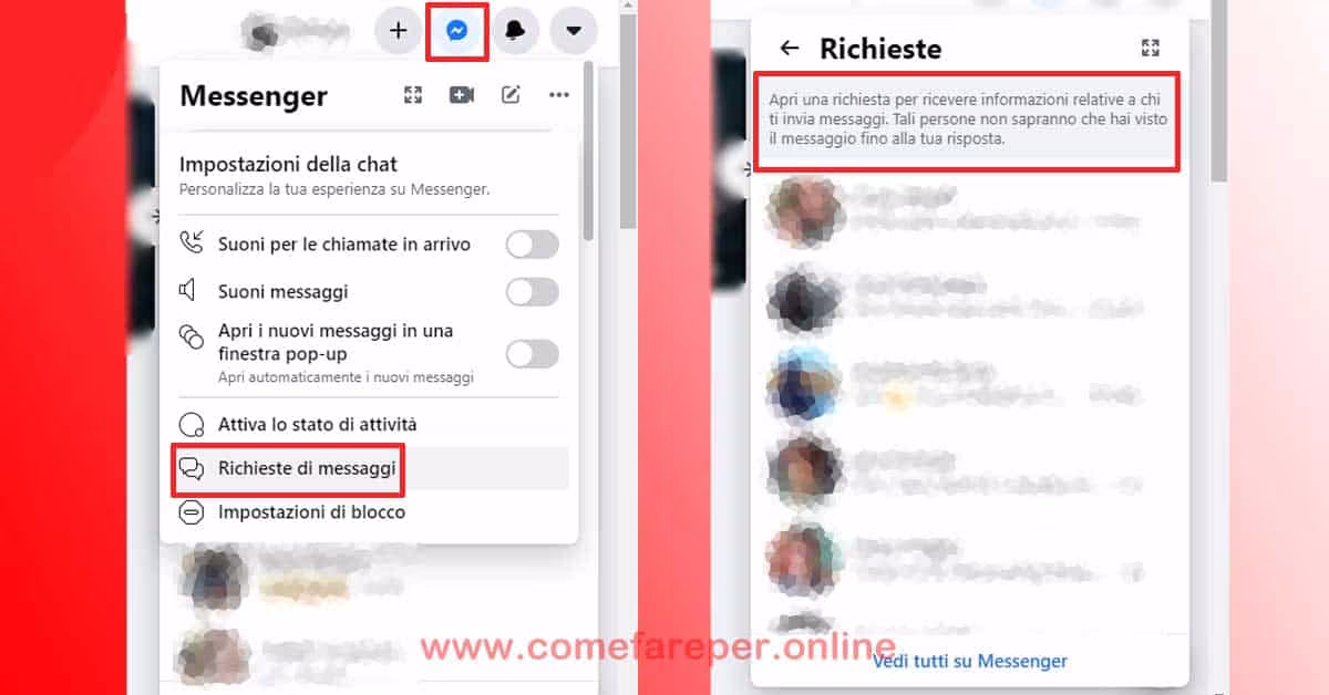 Messaggi nascosti Messenger