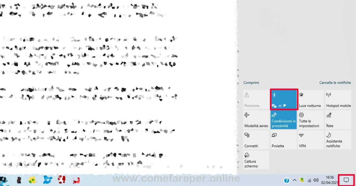 Attivare Bluetooth in Windows