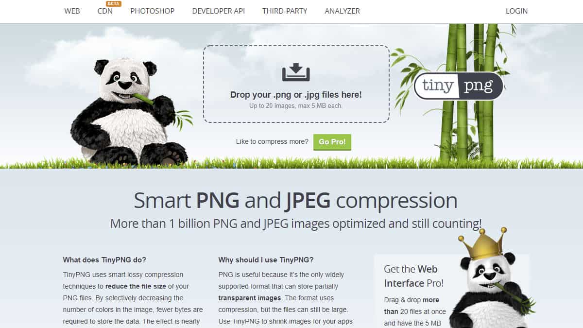 Comprimere immagini su tinypng.com Comprimere immagini su tinypng.com