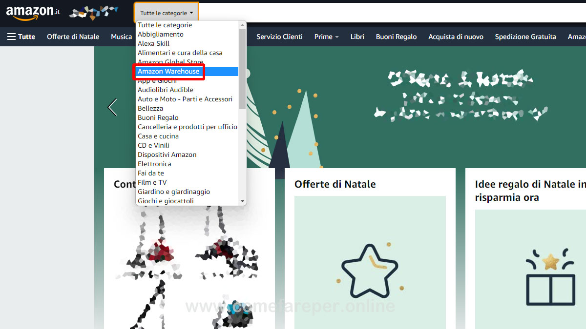 Dove trovo Amazon Warehouse