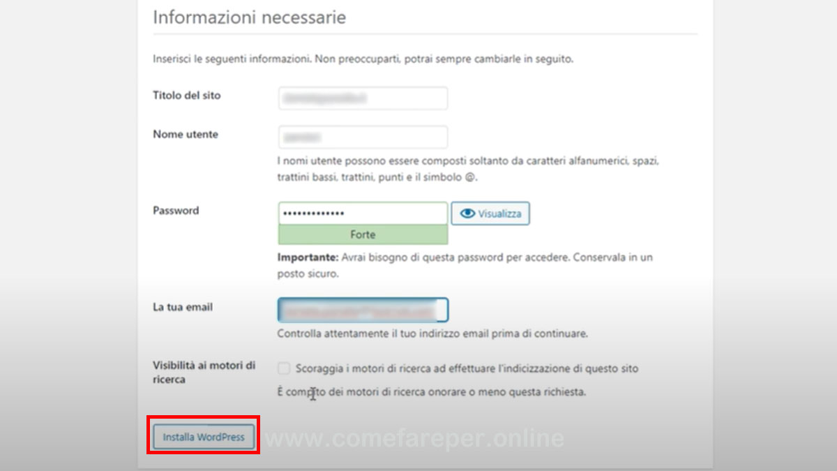 come installare wordpress in locale su windows.