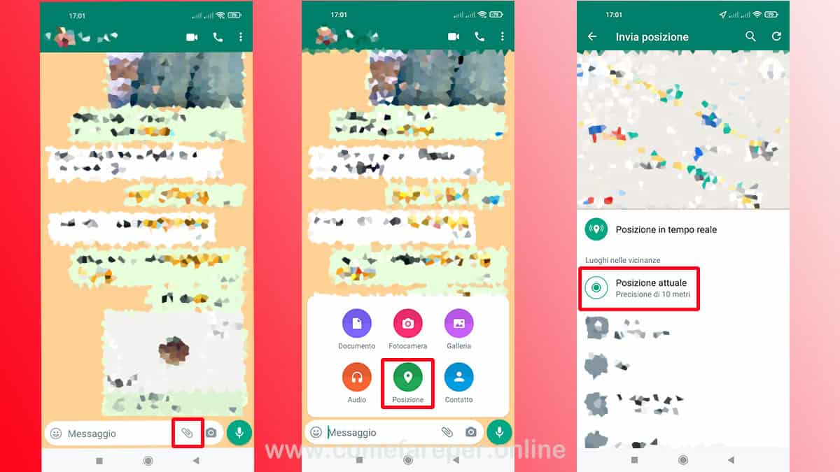 Come si manda la posizione su WhatsApp