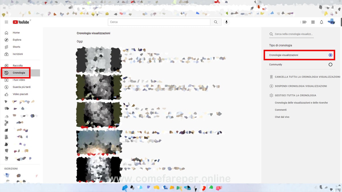 Come vedere la Cronologia di Youtube.