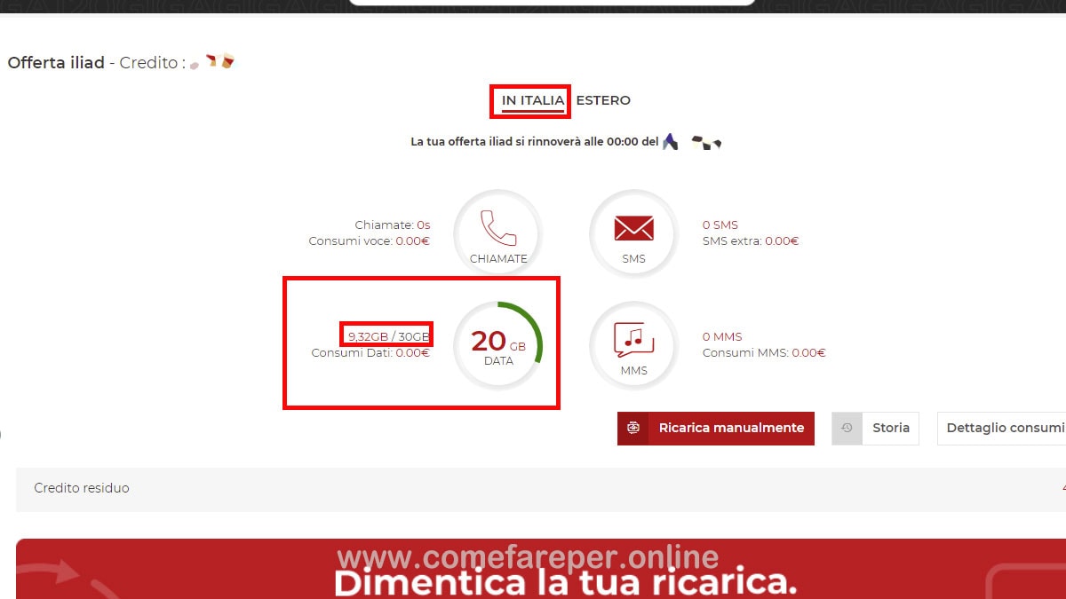 Vedere Giga rimasti iliad.