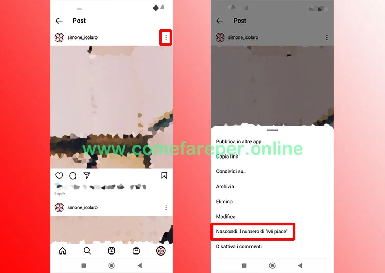 Come nascondere il numero di Like a un singolo Post.