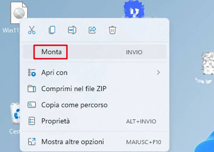 Come montare un file ISO su Windows 11.