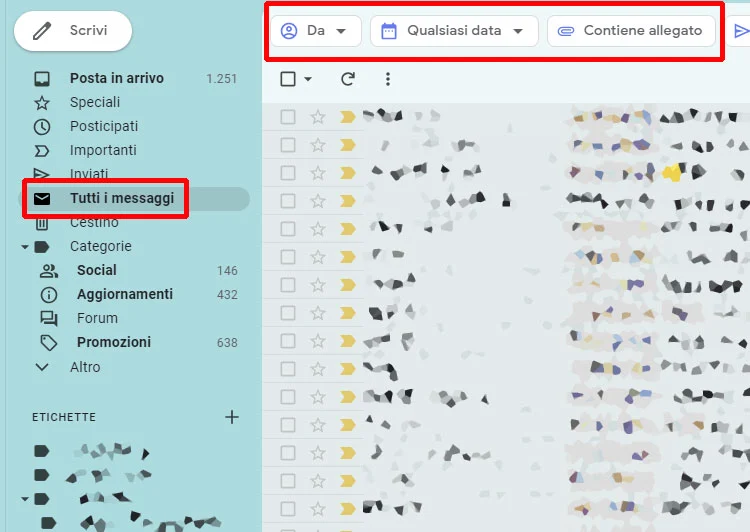 Come trovare le email archiviate su Gmail.