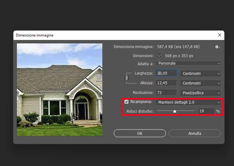 Come aumentare Risoluzione foto con Photoshop.