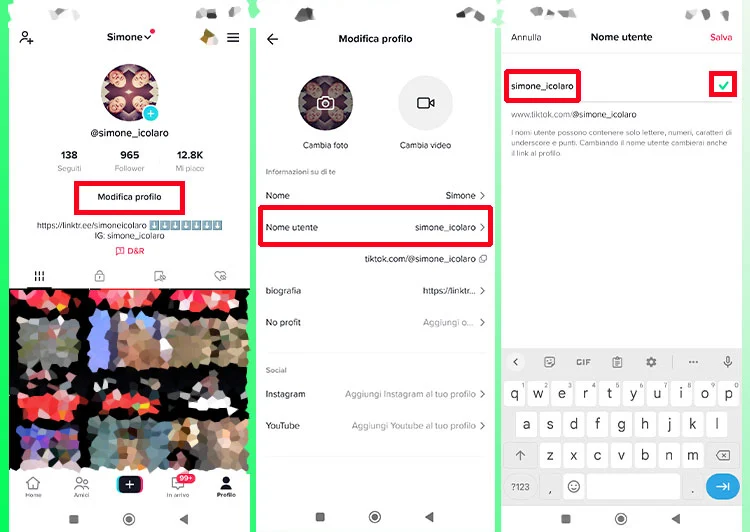 Come nome su TikTok.