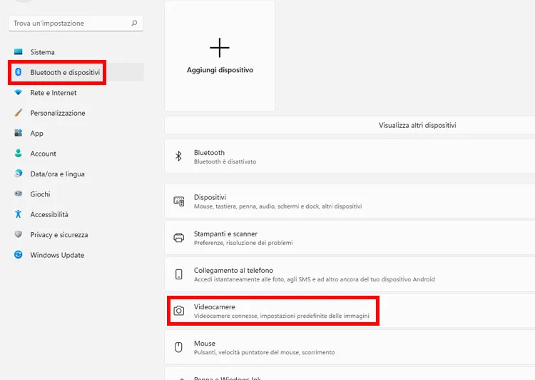 Come disattivare la Webcam in Windows 11.