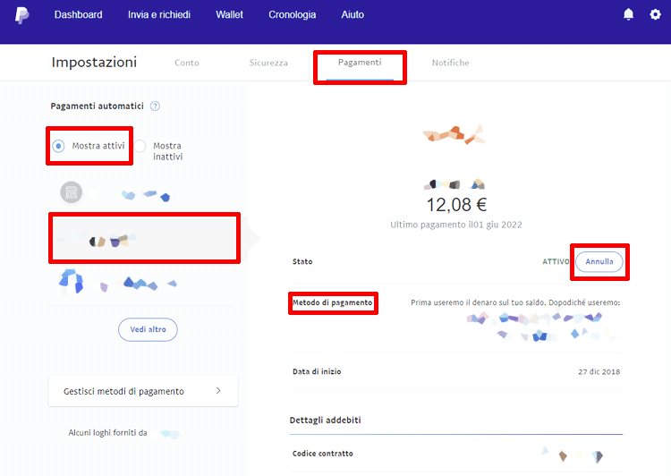 Come modificare i pagamenti automatici su PayPal.