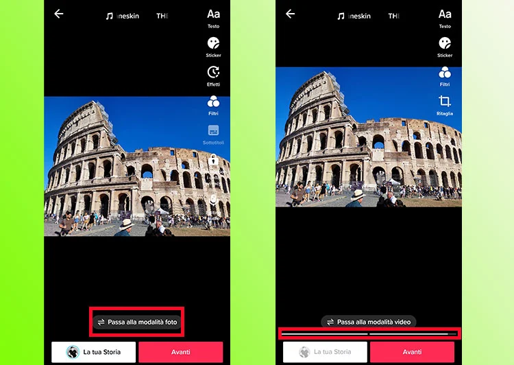 Come mettere foto su TikTok.