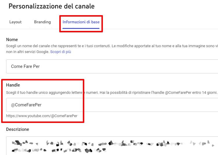 Cos'è l'Handle di YouTube e come funziona.