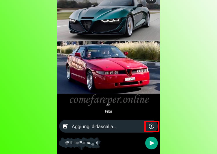 Come inviare foto che si cancellano su WhatsApp.