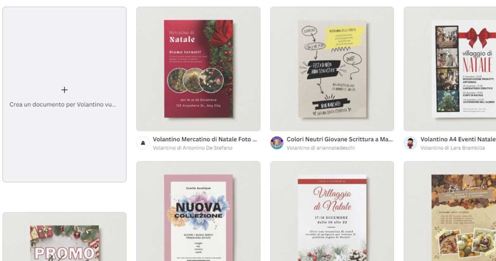Come creare volantini con Canva gratis online.