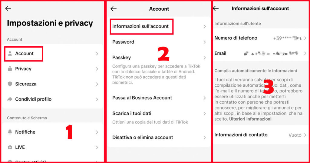 come vedere emaildi tiktok e cambiare password.