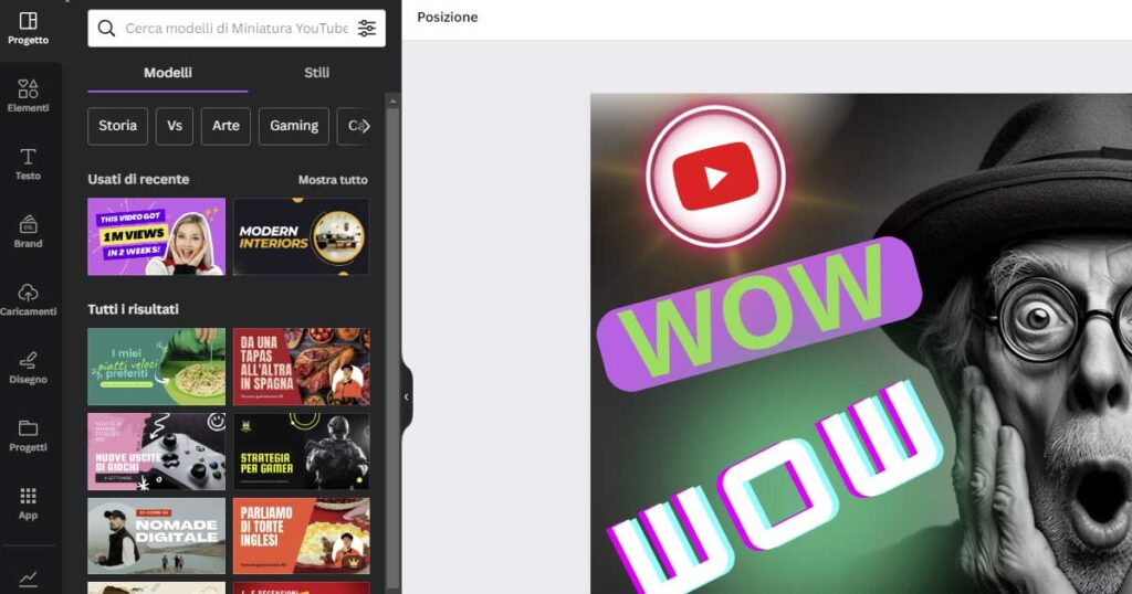 Come creare thumbnail Video YouTube